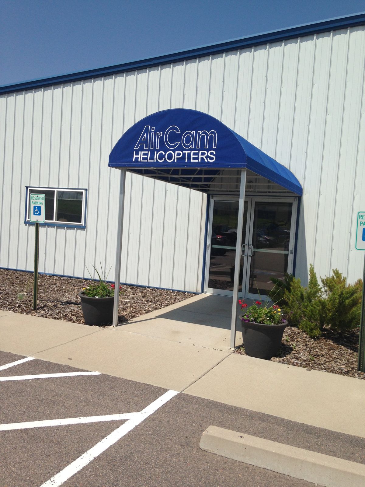 The original AirCam Helicopters building at Centennial Airport