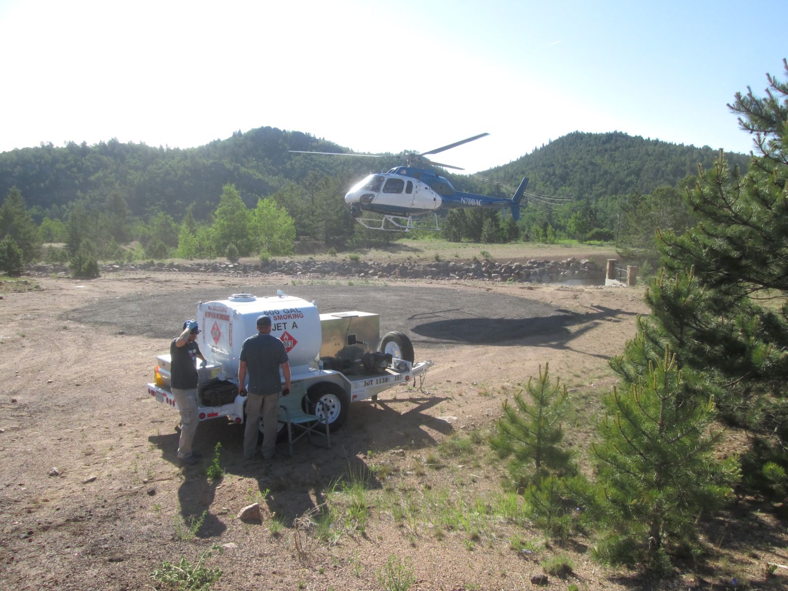 Remote helicopter operations with field refueling in the Colorado backcountry